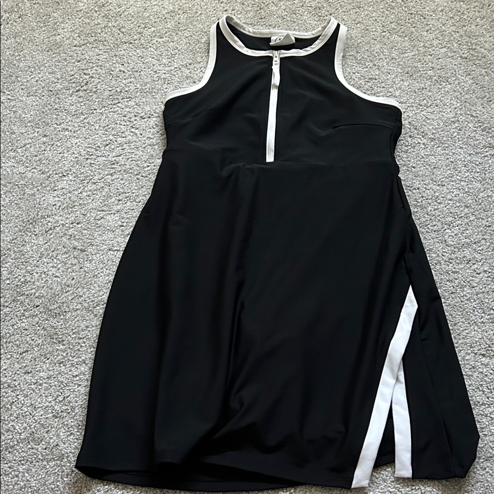Black and White Zip Sport Dress